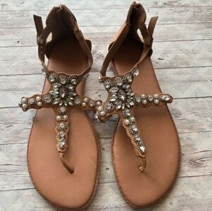 Torrid EUC Jeweled Strappy Sandals